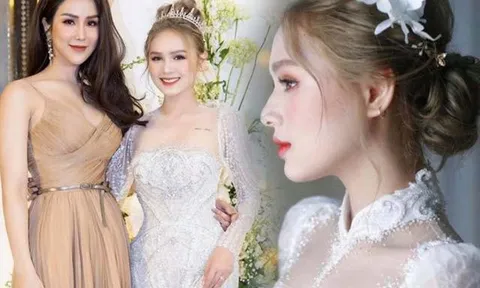 Cô dâu xinh đẹp nhất làng hotgirl mặc áo cưới 28 tỷ, làm khách mời toàn celeb bị lu mờ.